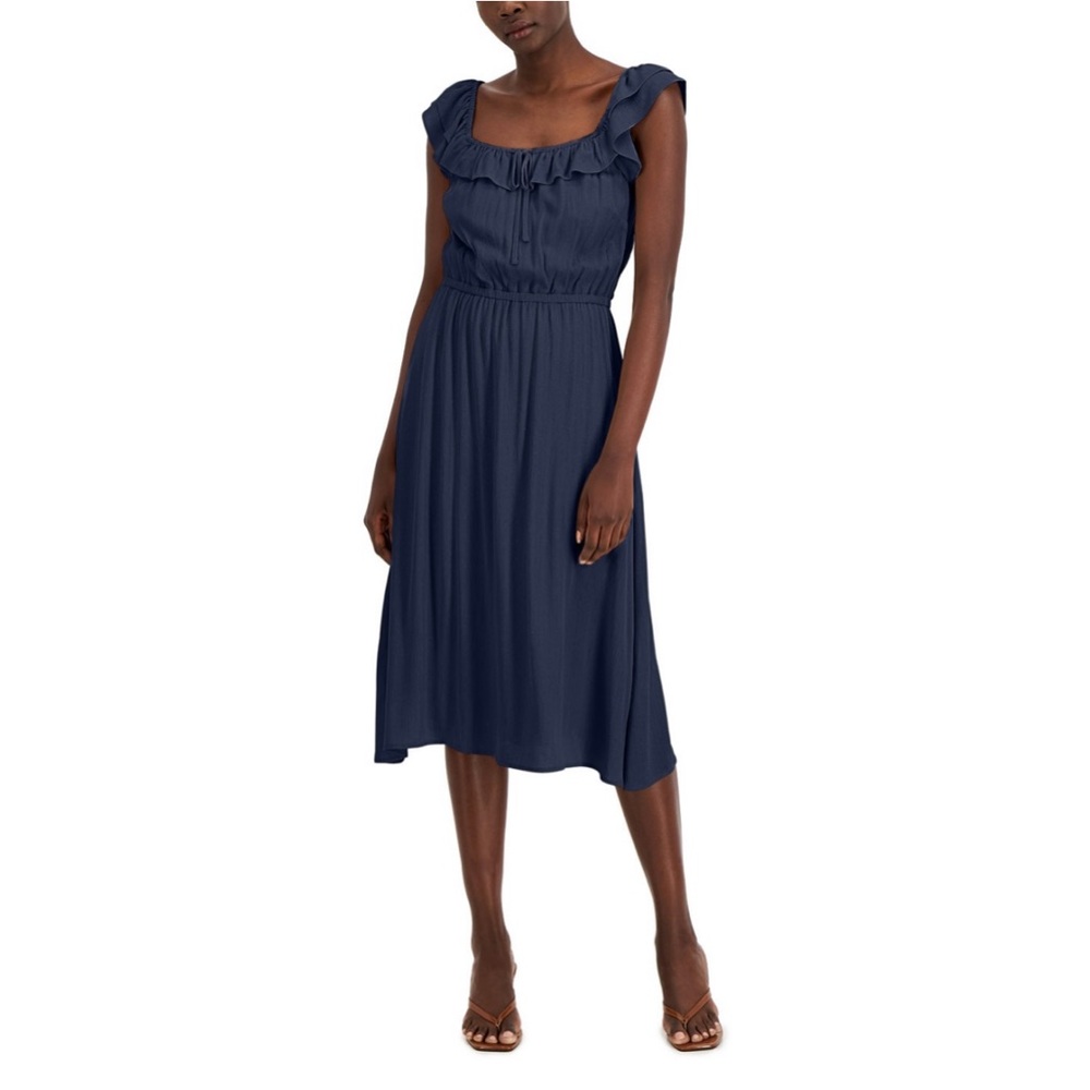 302M NWT INC International Concepts Square Neckline Metallic Dress -‎ Size: XS